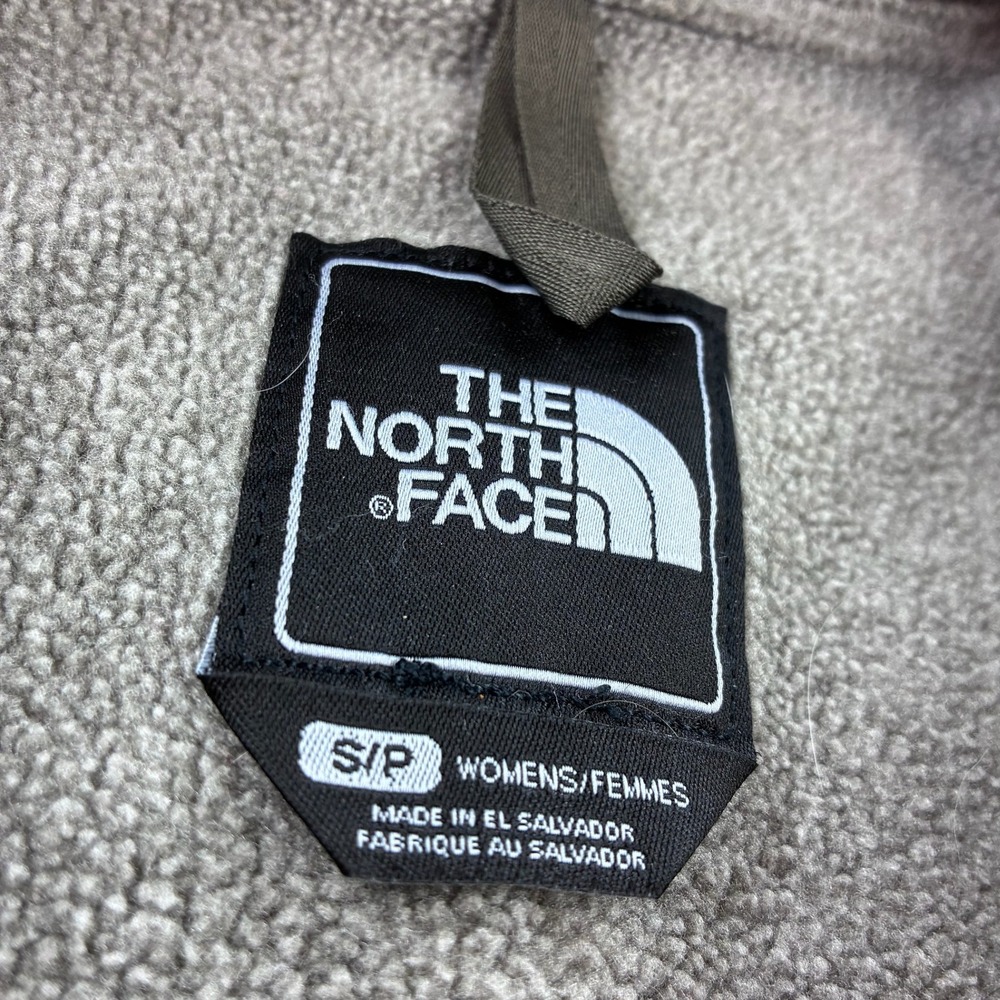 The North Face Denali 2 Hoodie Women's Small Brown Fleece Nylon Full Zip Jacket - Picture 4 of 6